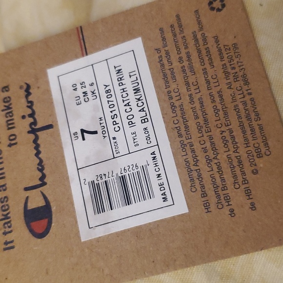 NWT Champion IPO Catch Print Slides Youth size 7 - Picture 6 of 8